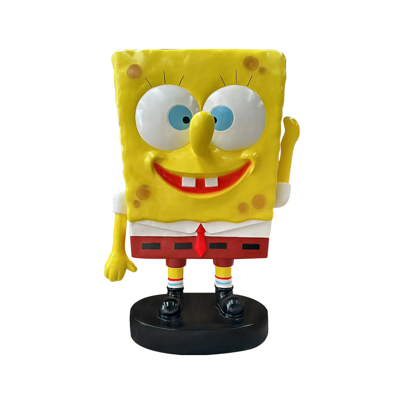 Patung Spongebob Kartun Fiberglass Untuk Dekorasi Luar Ruang/Ruang Publik