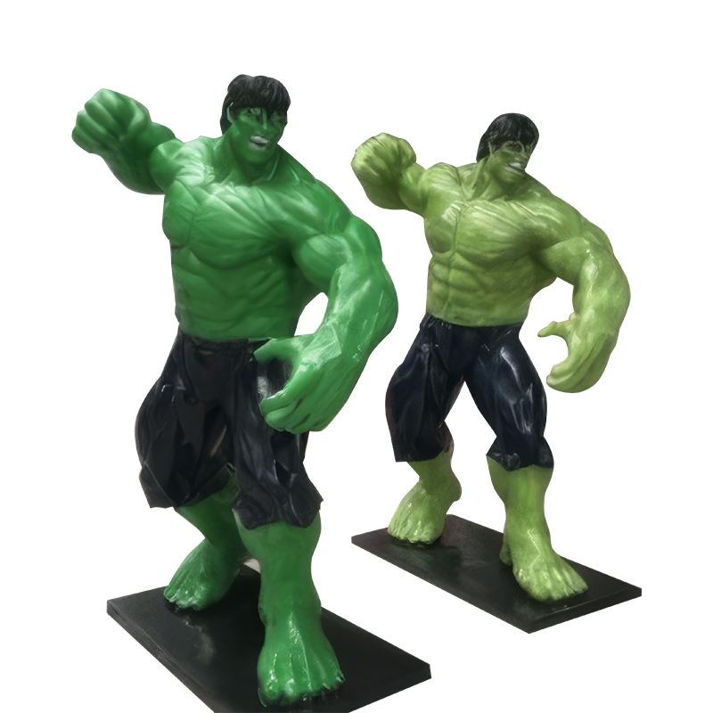 Dekorasi Rumah & Kolektor Ramah Lingkungan Patung Hulk Fiberglass untuk Penggemar Marvel