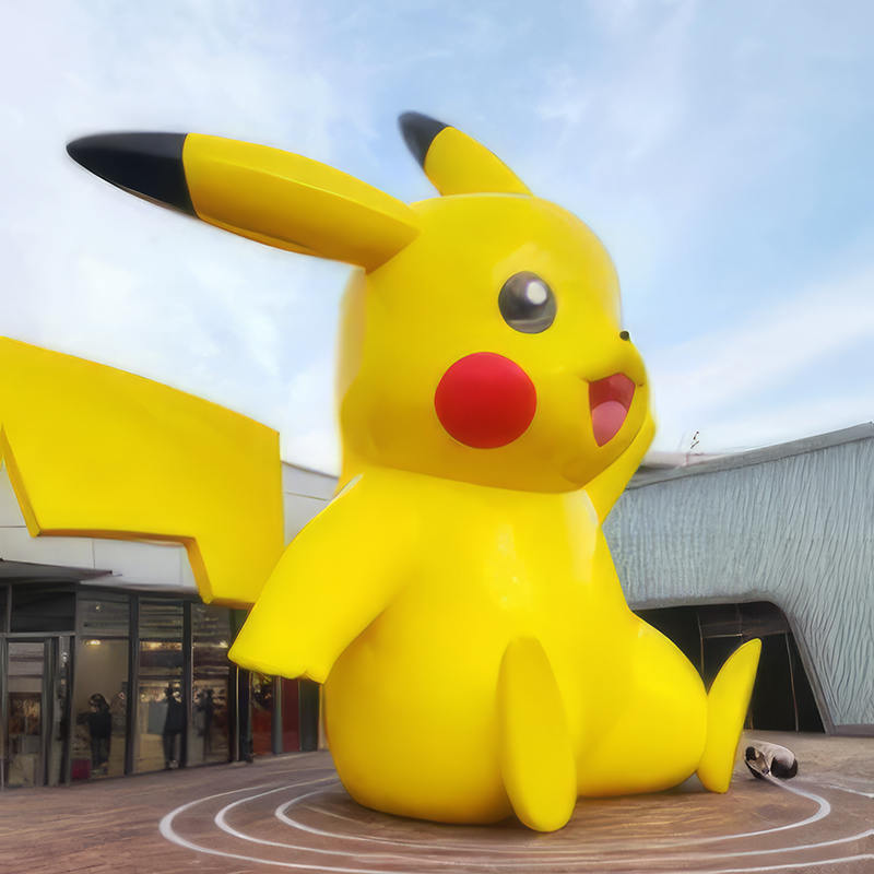Patung pikachu raksasa, patung seni outdoor, cocok untuk taman & pusat perbelanjaan