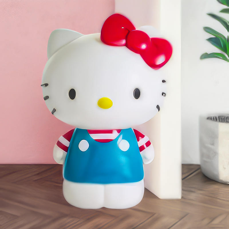 Patung hello kitty berat untuk taman, 50kg patung dekorasi luar ruangan besar