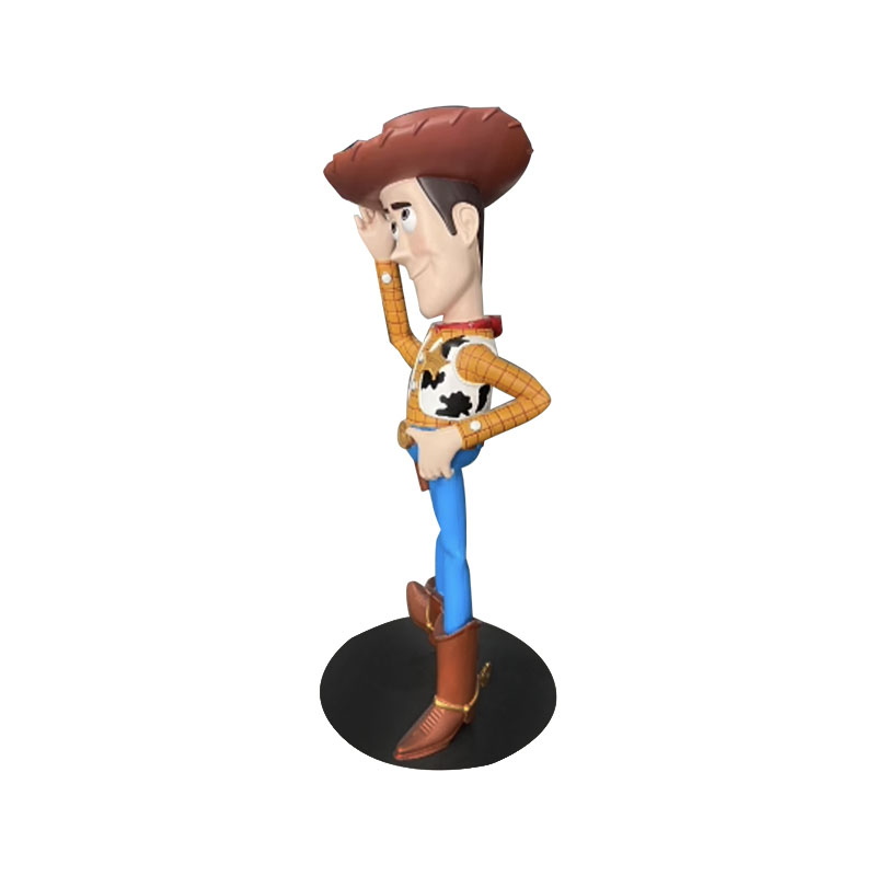 Patung fiberglass woody sheriff dengan detail realistis untuk dekorasi luar ruangan & indoor